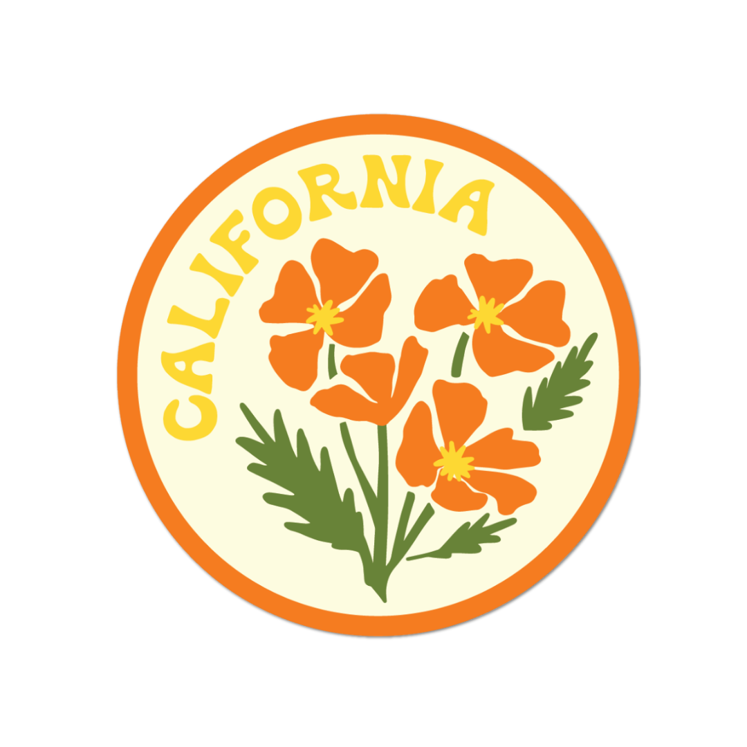 California Poppy Sticker